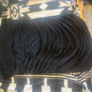 Fashion Nova Black Ruched Mini Dress